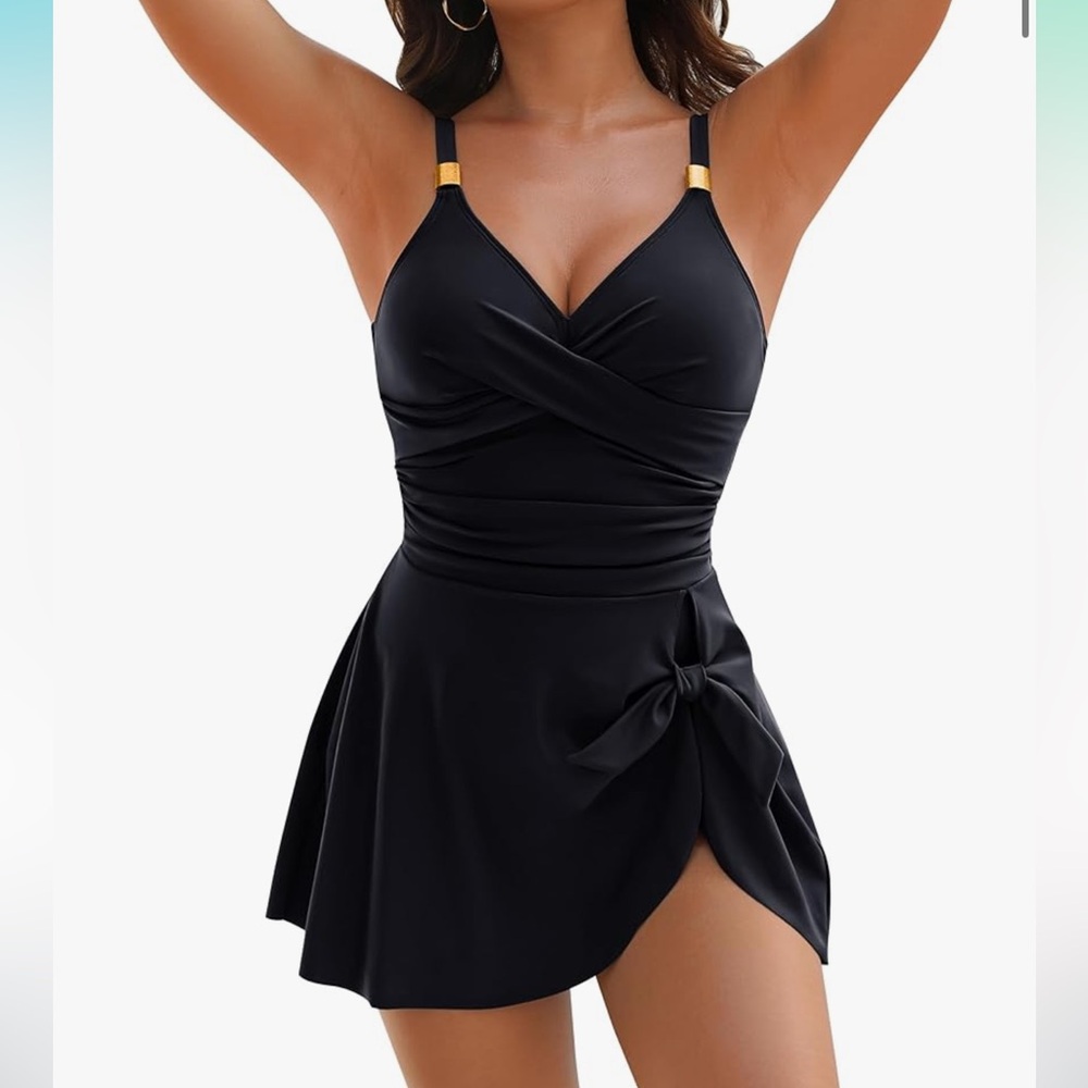 Elegant Black One-Piece Swimsuit